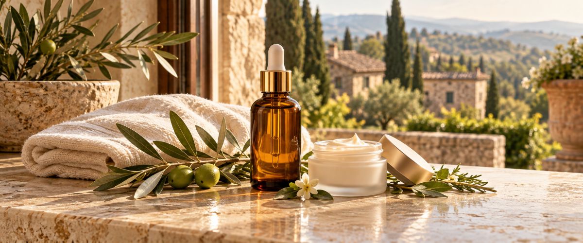 Botanical skincare inspired by the Tuscan countryside